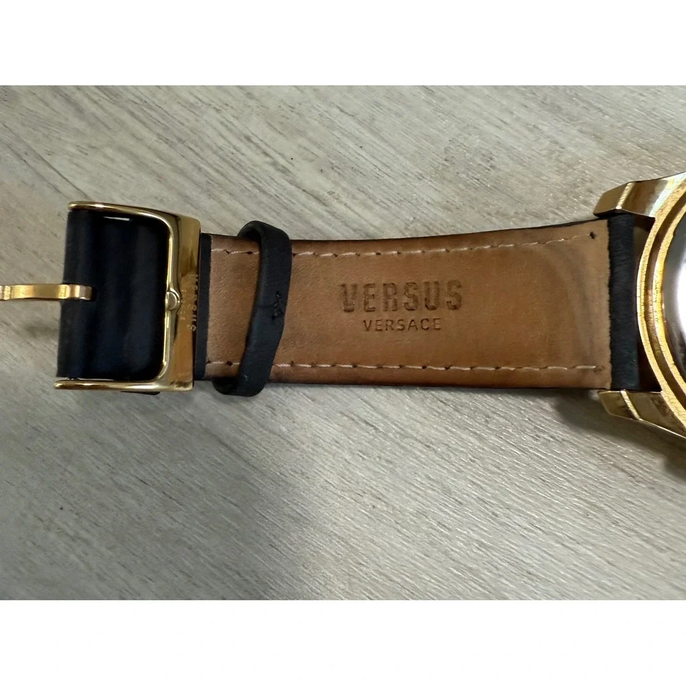 Versus Versace Chronograph Watch Men OS Gold Black Good VSPBH8521‎ Leather